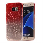 Trendy water drops cover for Galaxy S7 red
